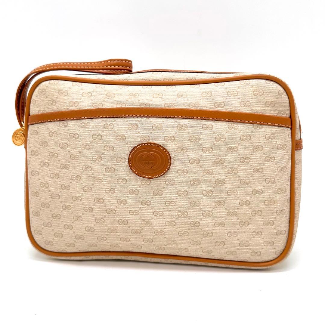 【極美品】GUCCIクラッチバッグ ggスプリーム インターロッキング ベージュ