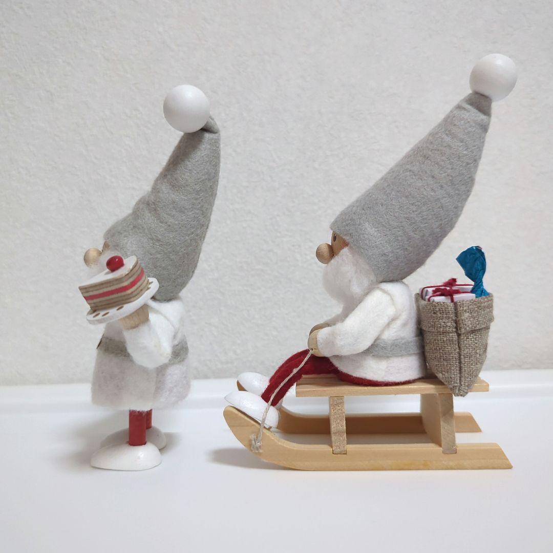 【ノルディカニッセ】そりに乗るサンタ＆てのりサンタ（ケーキ）