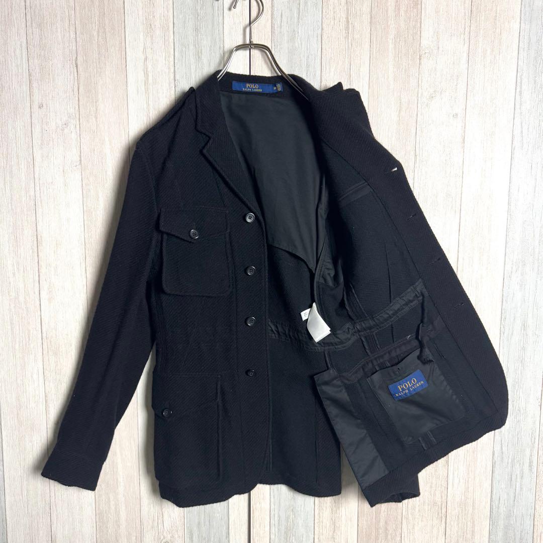 3274【現行・美品】ラルフローレン ウール サファリジャケット カバーオール