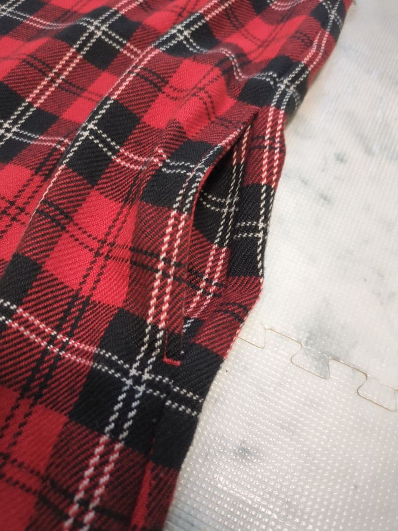 【美品】BEAMS BOY　ポリエステル チェック ノースリーブ ワンピ