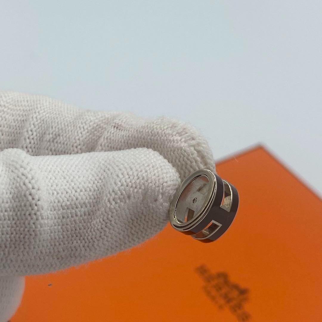 ！美品！　HERMES エルメス　ピアス　ブラック　シルバー　90