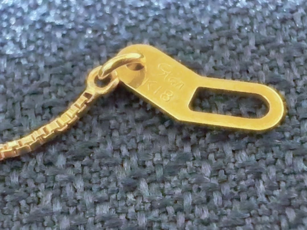 4℃ K18 ダイヤモンドネックレス 0.05ct しずく ゴールド 40cm