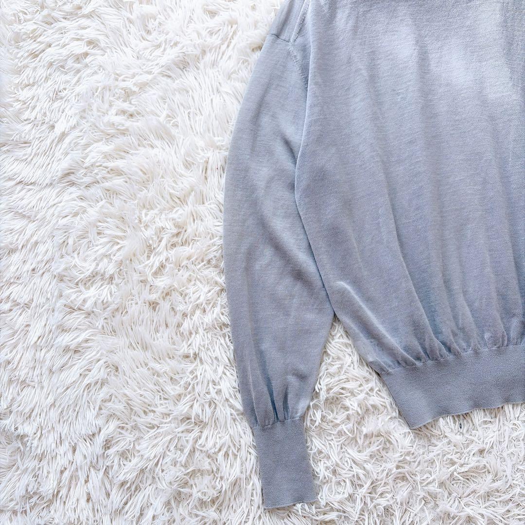 【美品】ヘリル　HERILL ラミーハイゲージニット　サイズ2 グレー