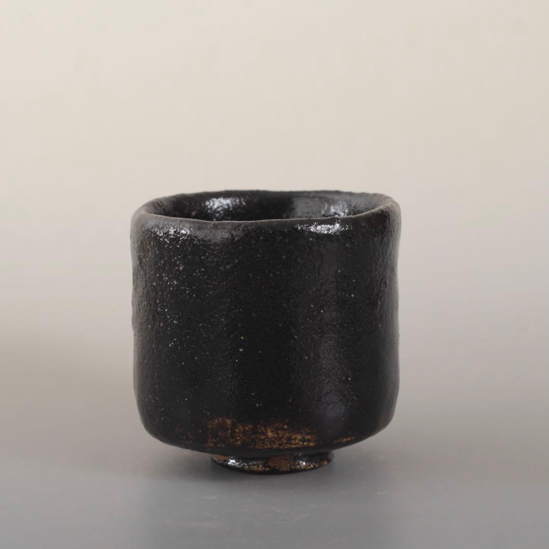 bluesky 黒楽 筒茶碗 茶道具 古道具 アンティーク