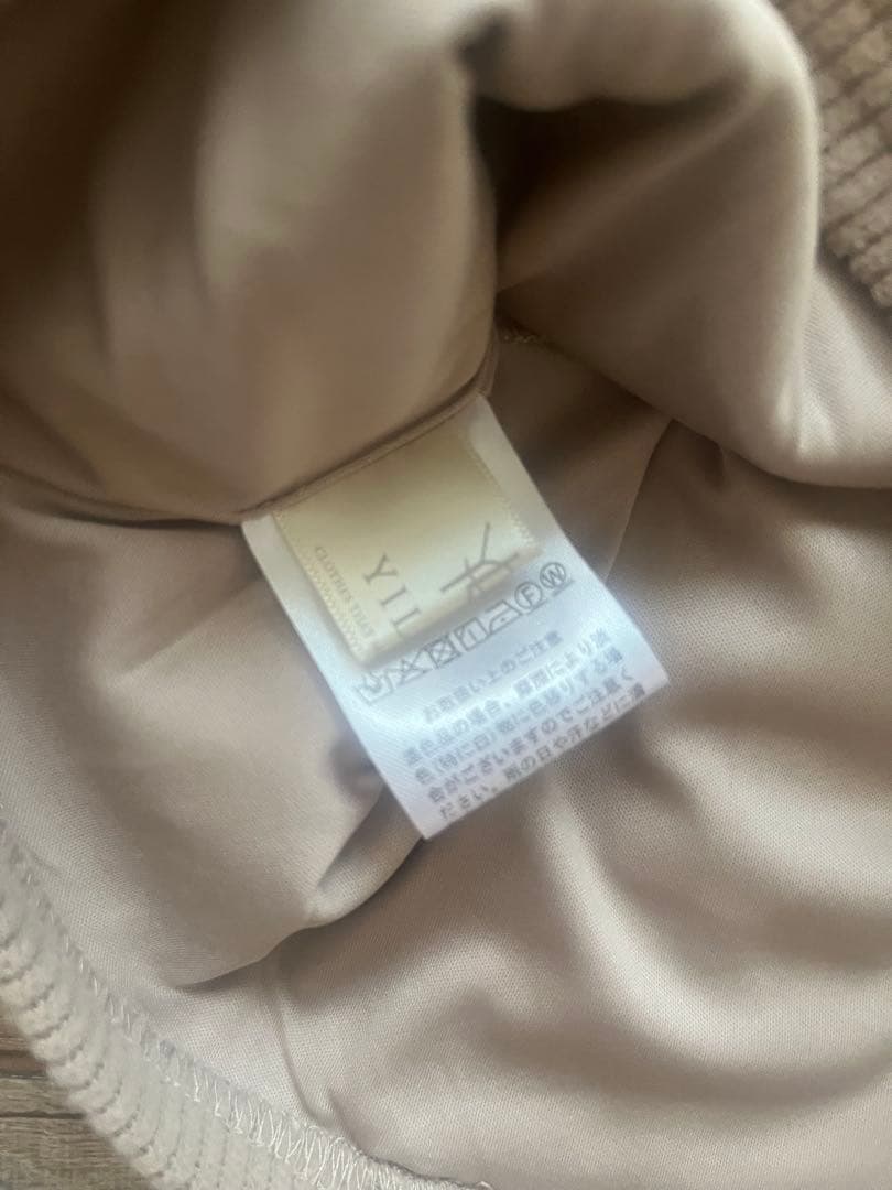 トップス yilon Velour laceup knitsew