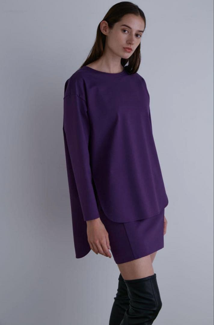 ★美品★LE PHIL ハイストレッチポンチジャージートップス　パープル