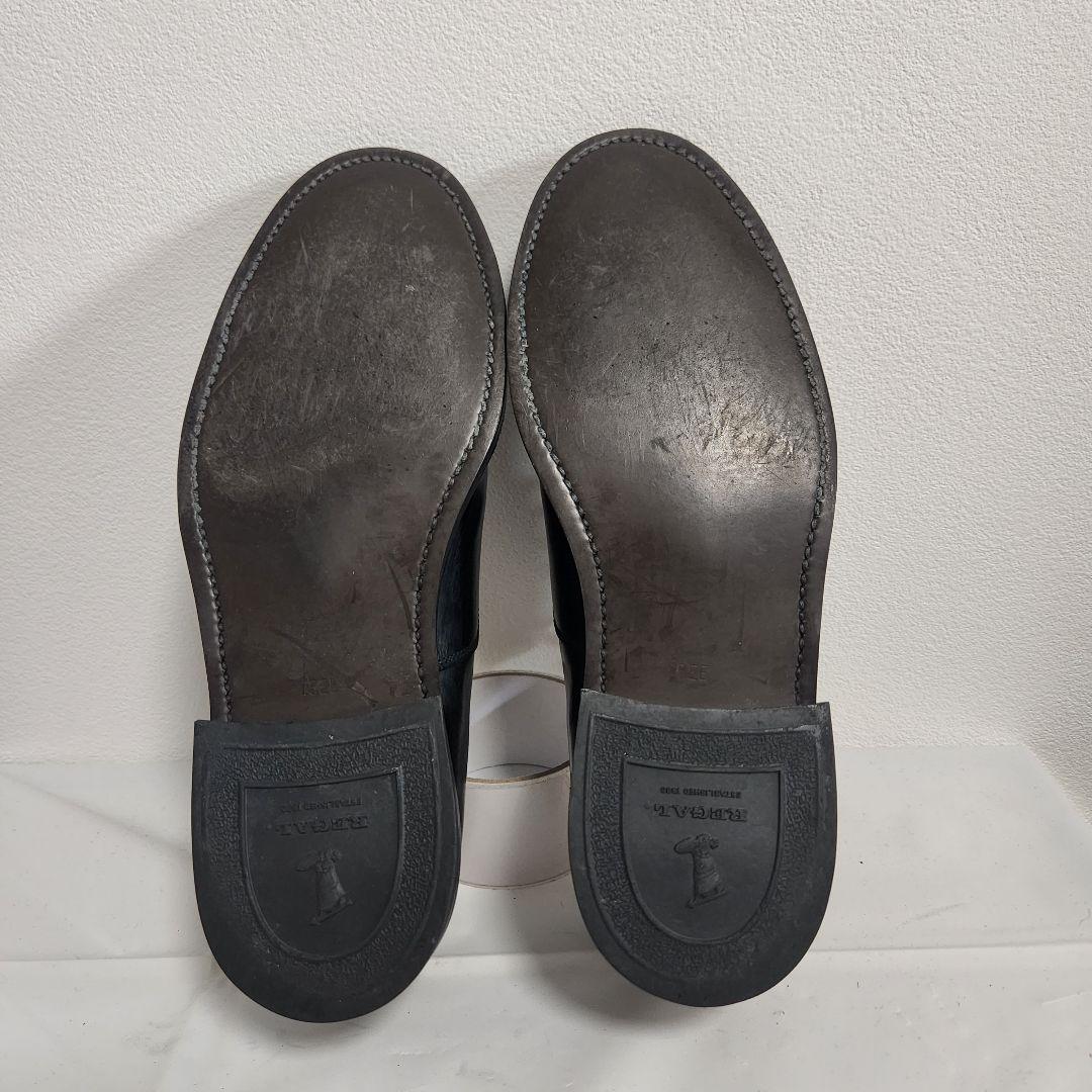 【リーガル】美品ストレートチップ　パンチドキャップトゥビジネスシューズ黒25EE