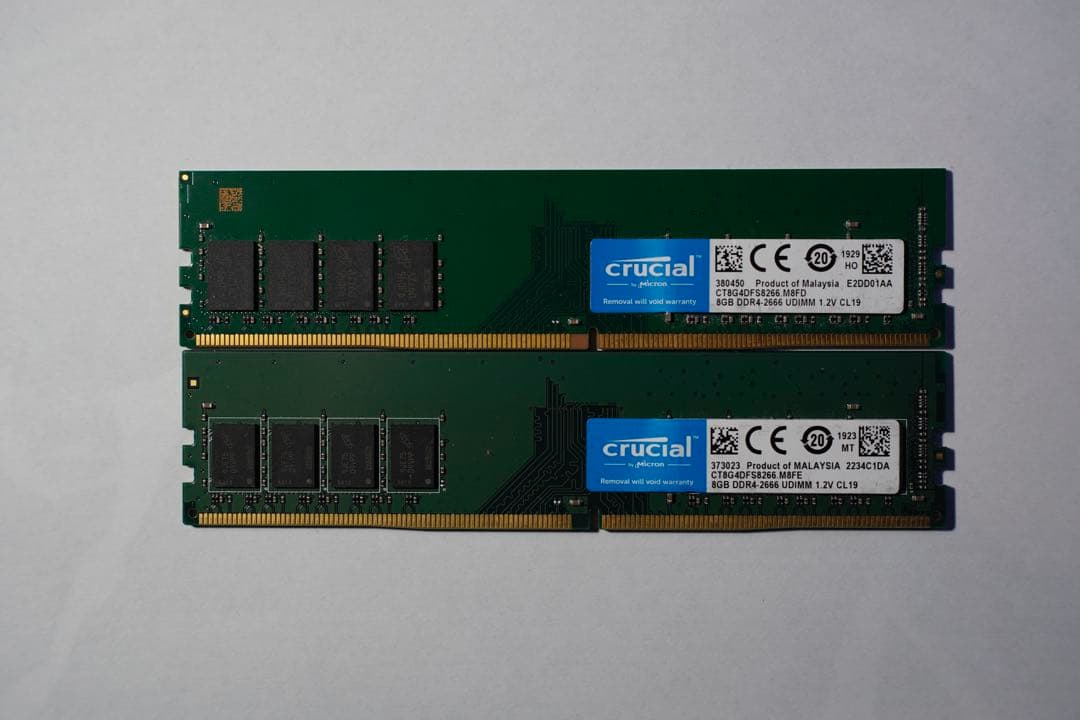 ク*ー様 Crucial DDR4 3200MHz 8GB×2枚