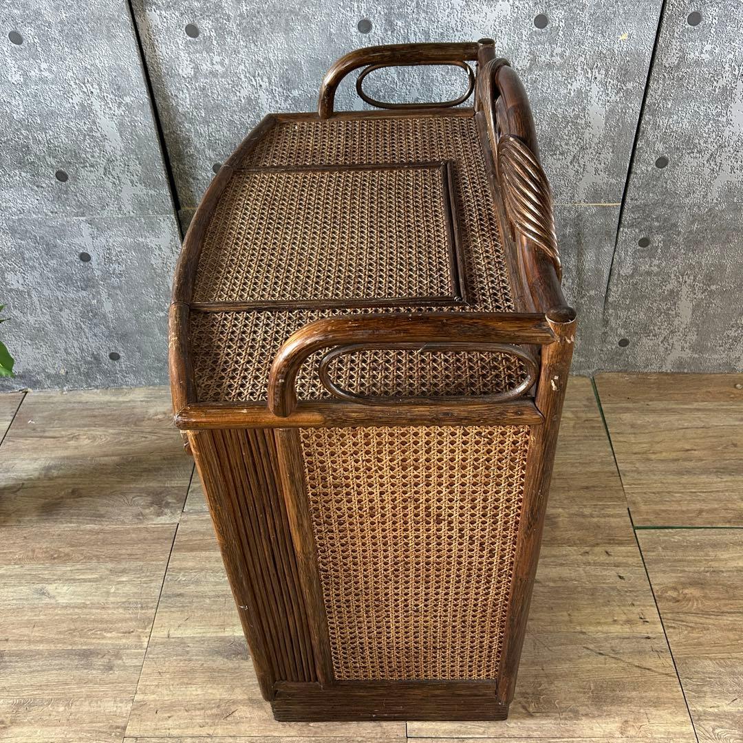 ꧁籐家具꧂ラタン3段チェスト たんす タンス 箪笥 ドレッサー 化粧鏡台 メイク