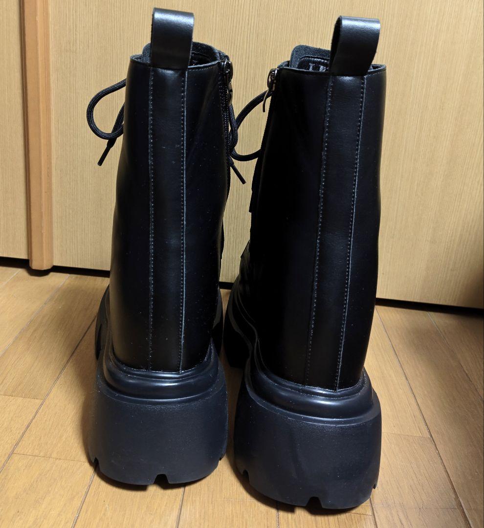 HSK Tokyo ＋16.5cm 厚底シークレットブーツ ブラック Sサイズ