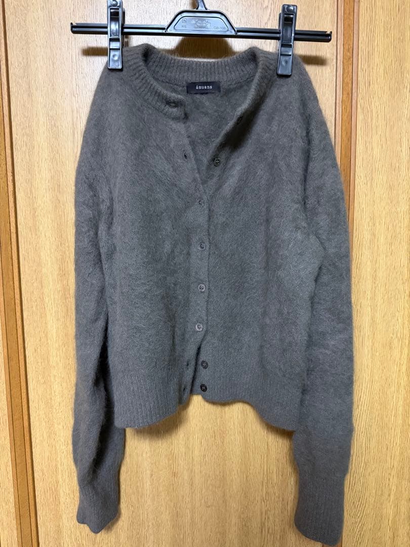 anuansラクーンフォックスショートカーディガン