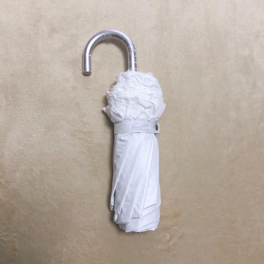 【シロノサクラ】ホワイト 折りたたみ傘 UVカット100%