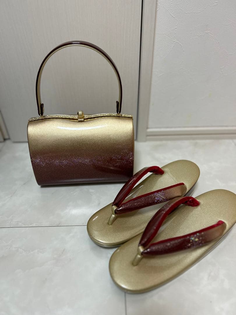 さゆ　和装用バッグ　草履セット　LL 25センチ　値下げ不可