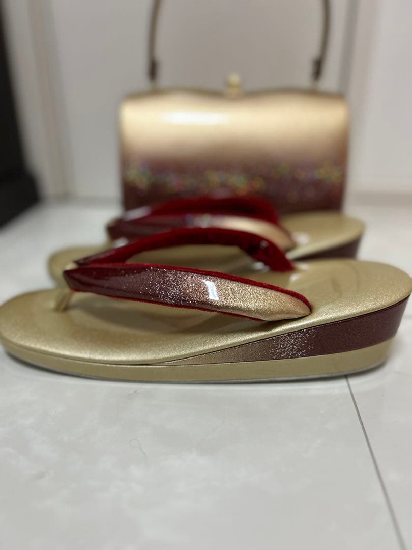 さゆ　和装用バッグ　草履セット　LL 25センチ　値下げ不可