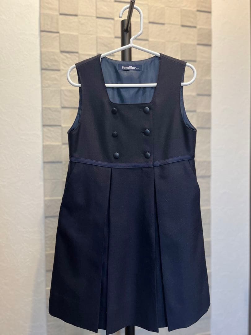 【美品】ファミリア　お受験アンサンブルセット　ワンピース&ボレロ