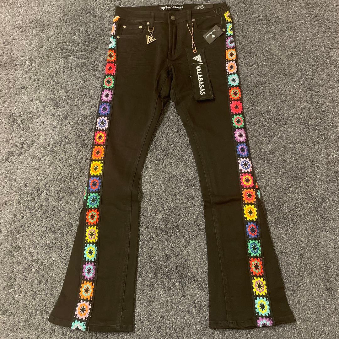 eyden着用 バラバサスvalabasas ブラックスキニーフレアデニム 30