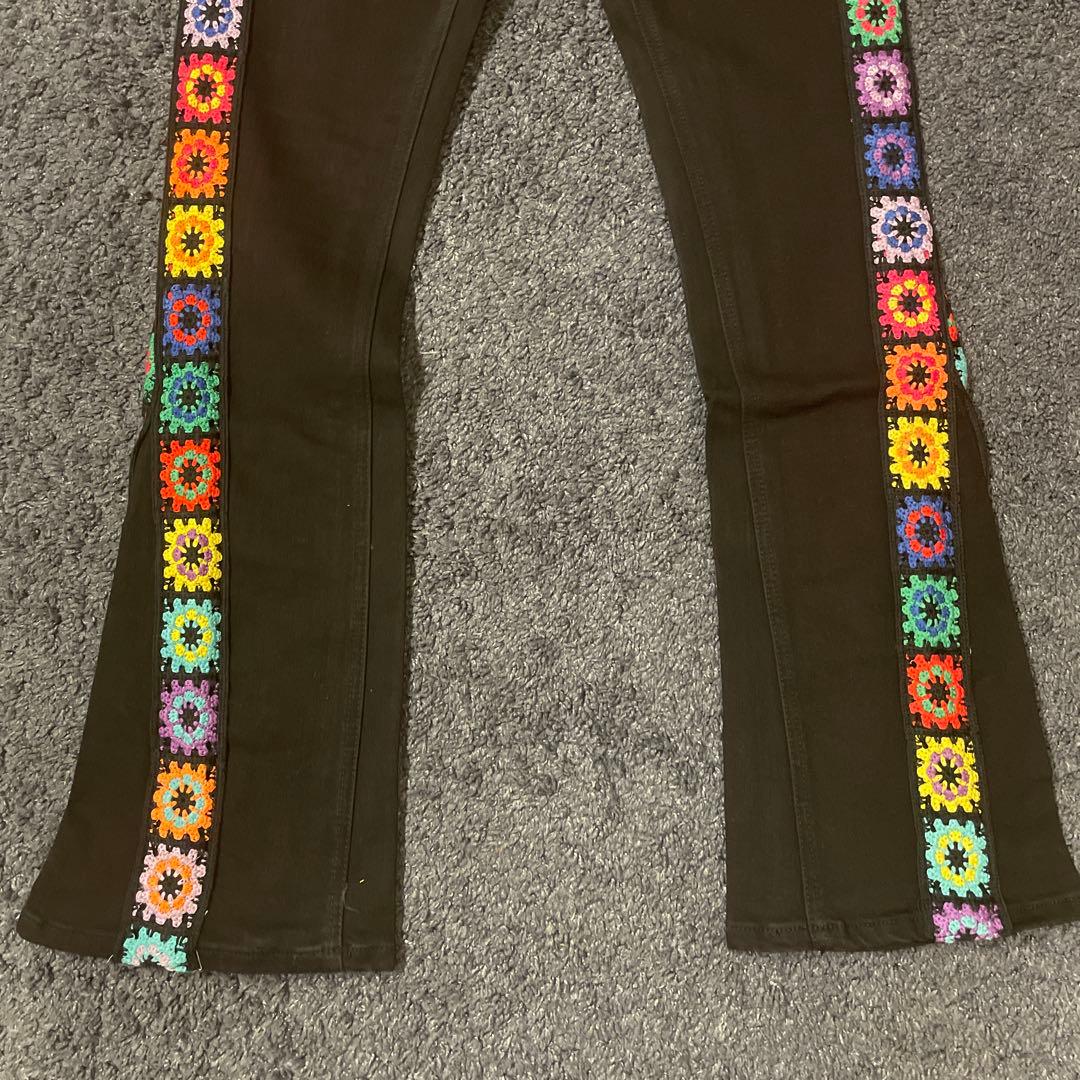 eyden着用 バラバサスvalabasas ブラックスキニーフレアデニム 30