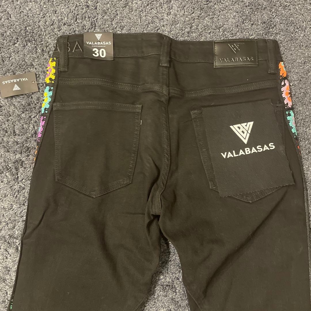 eyden着用 バラバサスvalabasas ブラックスキニーフレアデニム 30