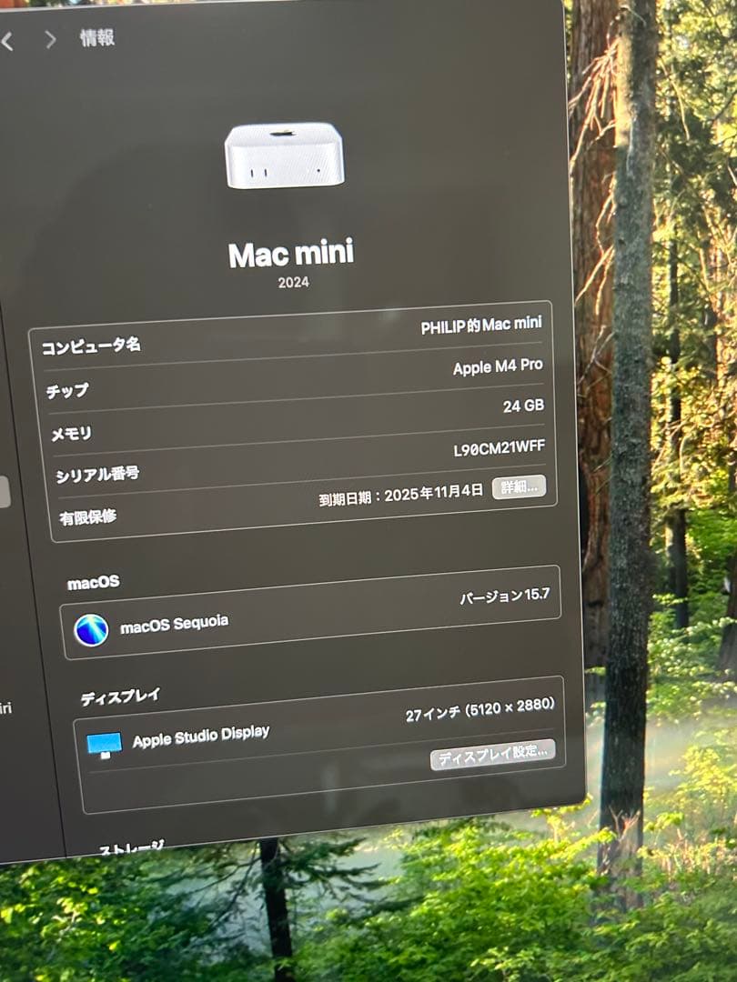 ミニPC Apple Mac mini M4 pro 1TB 24GB