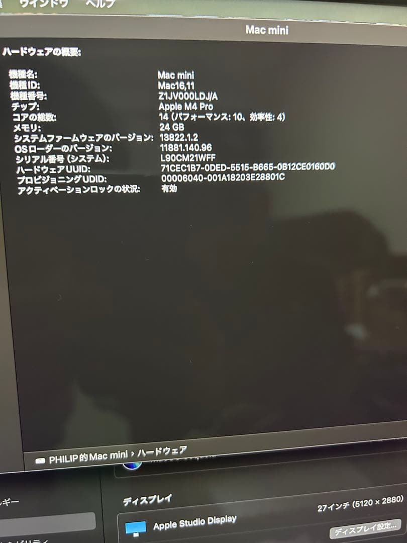 ミニPC Apple Mac mini M4 pro 1TB 24GB