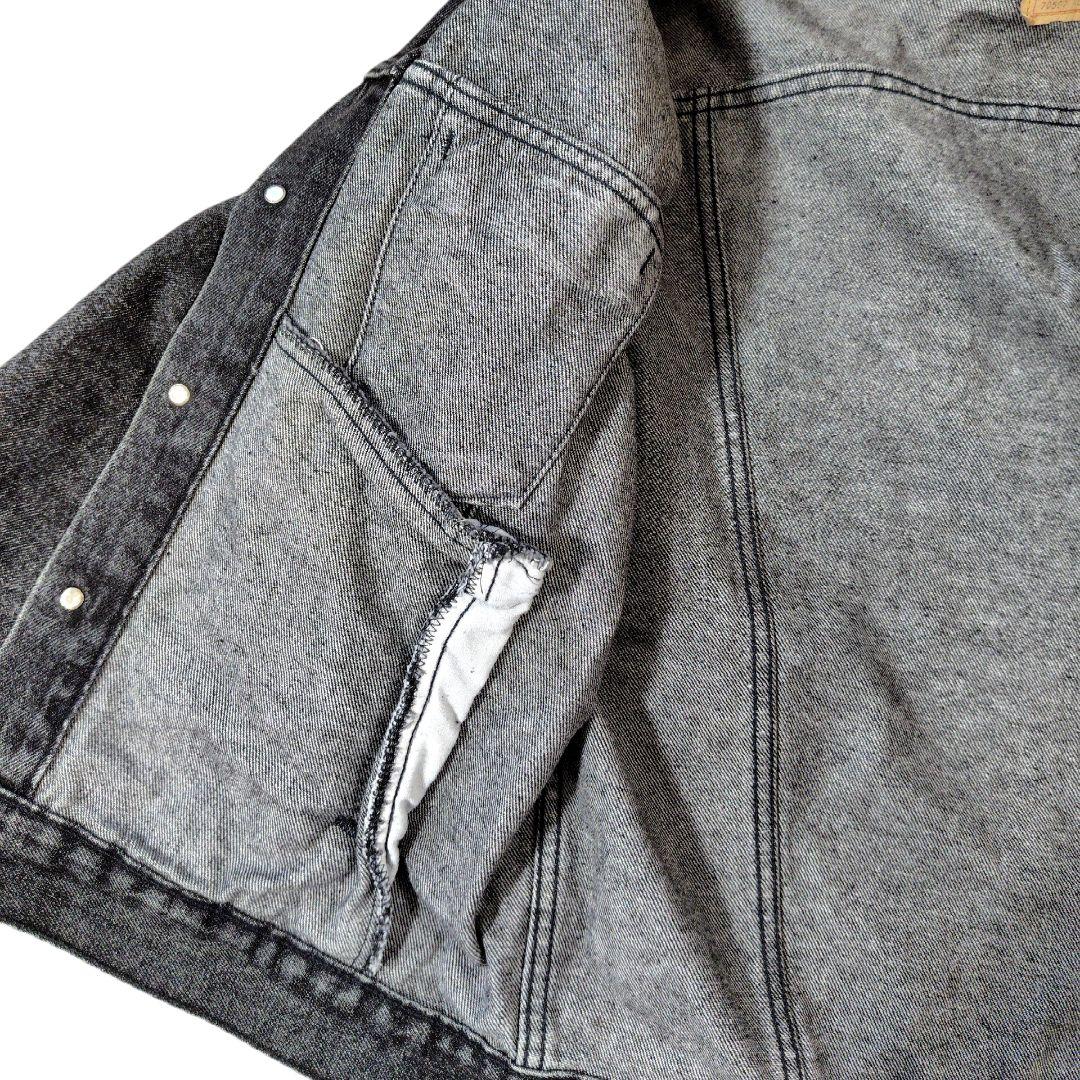 70507-4858　USA製　先染め　ブラック　トラッカージャケット　M