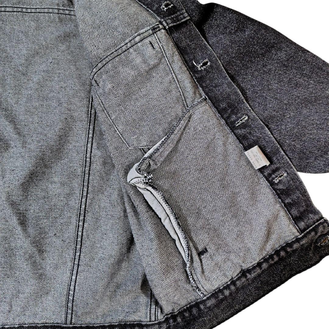 70507-4858　USA製　先染め　ブラック　トラッカージャケット　M