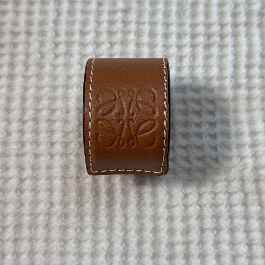 LOEWE ロエベ スクラップブレスレット ブラウンレザーバングル