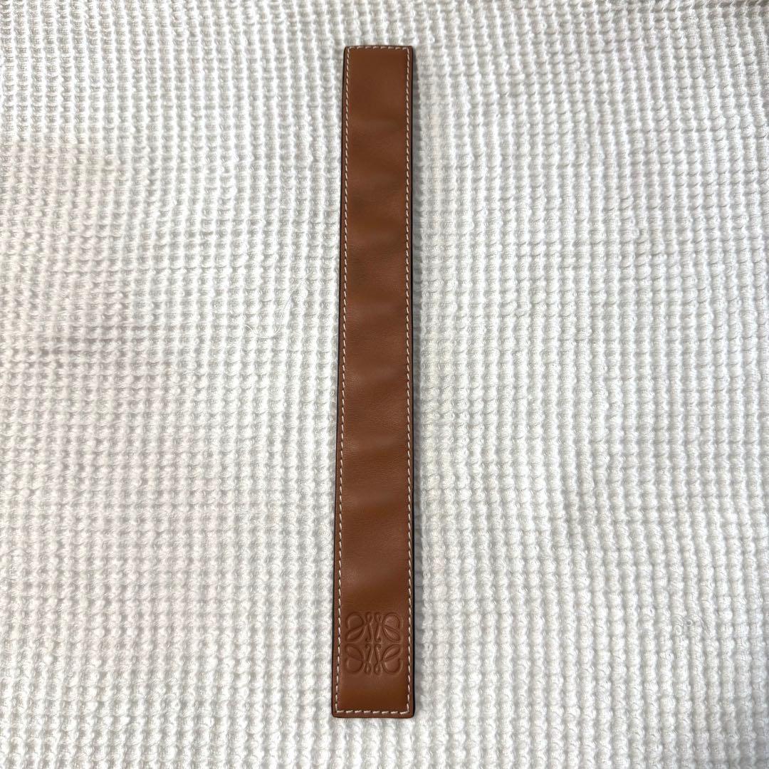 LOEWE ロエベ スクラップブレスレット ブラウンレザーバングル