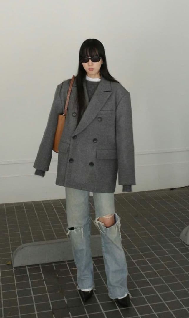 【CLANE】OVER SHOULDER PEAKED LAPEL COAT