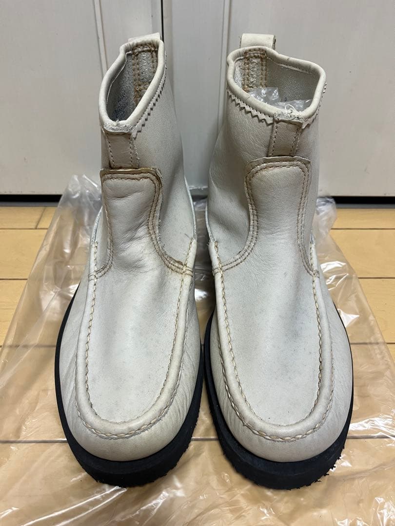 ラッセルモカシン　ノックアバウト　ブーツUS8ホワイトレザー極美品アメリカ古着