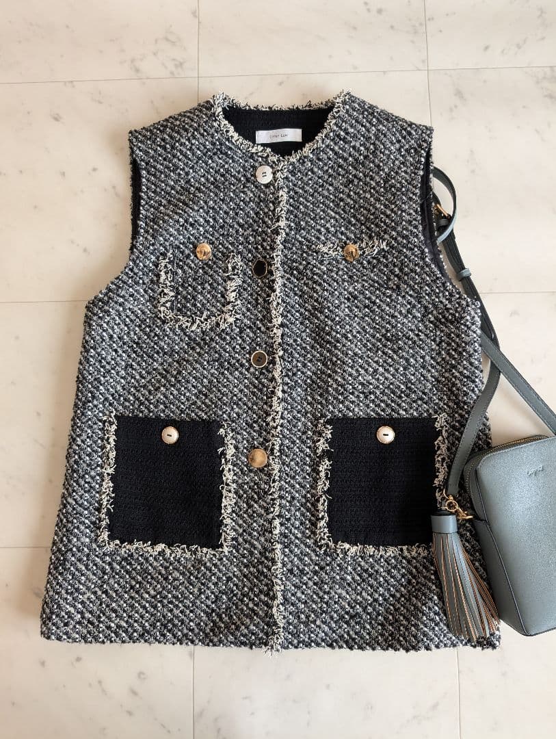 ✨美品✨　エイミーロウ ツィード MIXボタンベストジレ