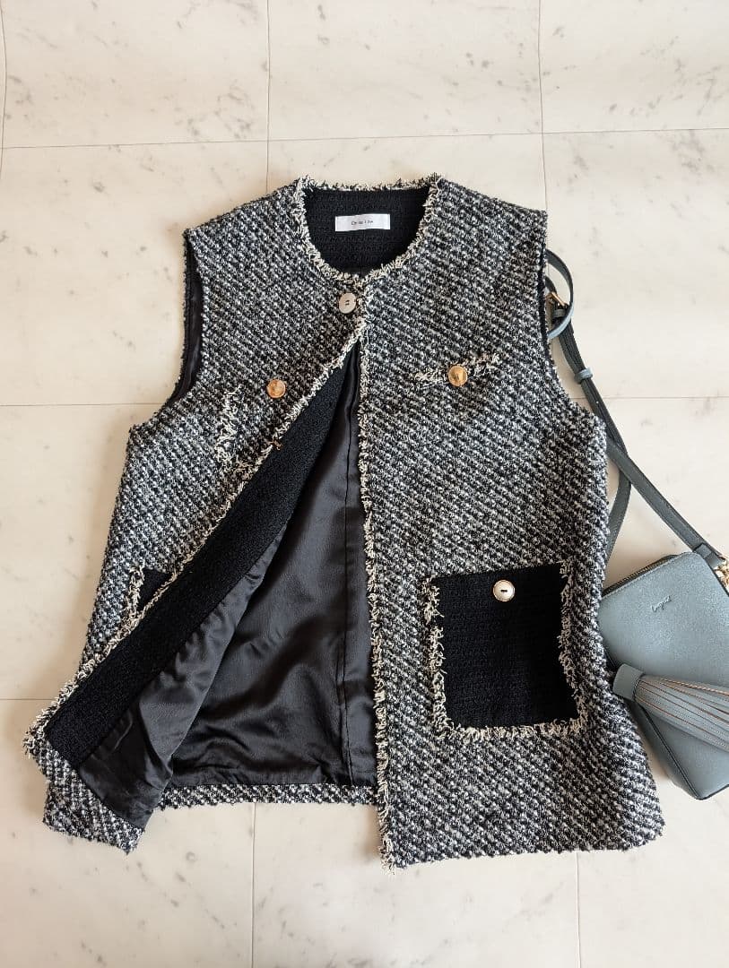 ✨美品✨　エイミーロウ ツィード MIXボタンベストジレ