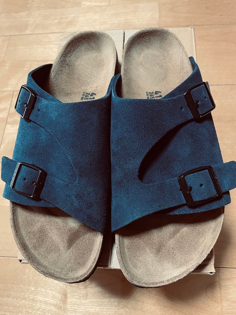 【かん様】Birkenstock 青 サンダル 41サイズ　ビルケンシュトック