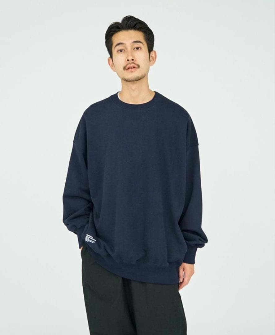 フレッシュサービス LIGHT OZ CREW NECK SWEAT NAVY