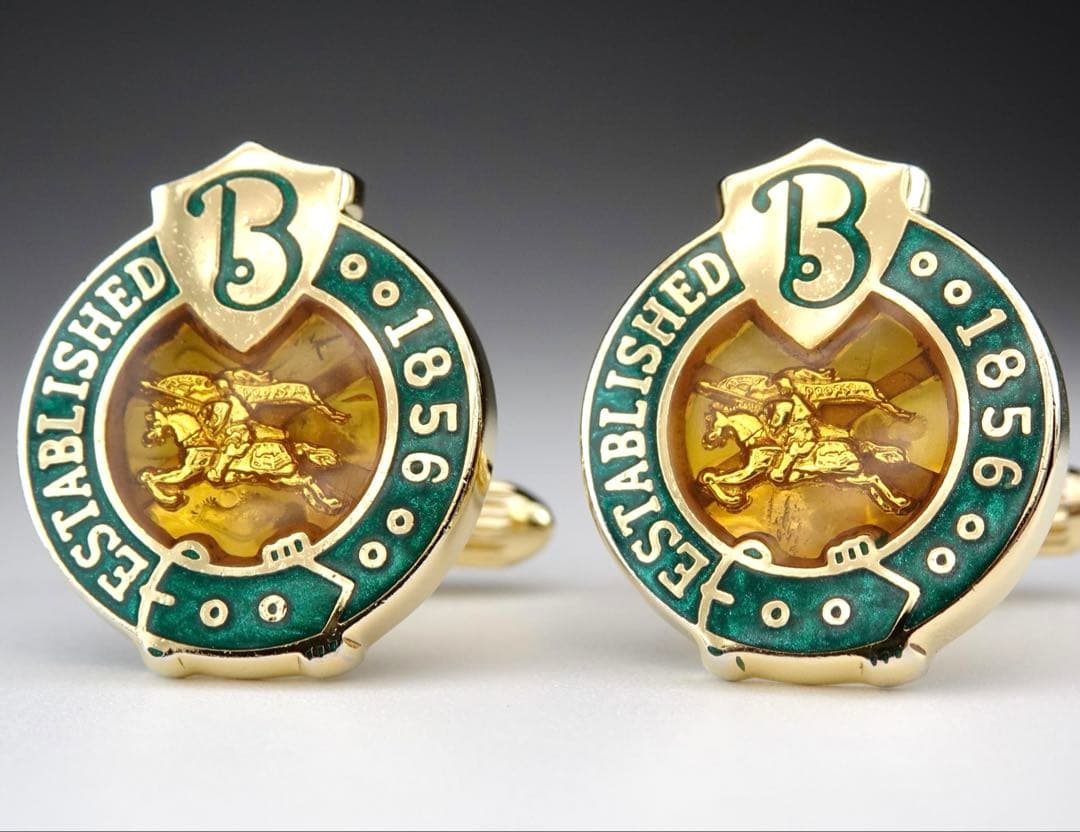 アンダーアーマー　バーバリー　グリーン　スケルトン　カフス　カフリンクス