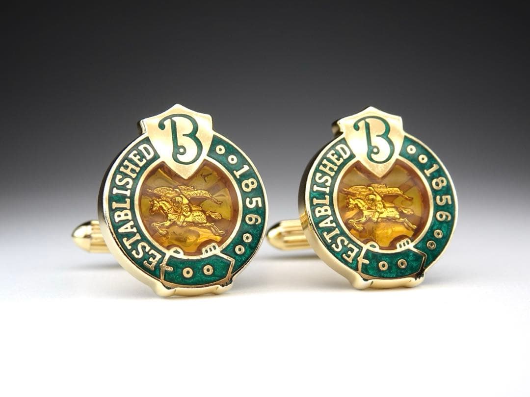 アンダーアーマー　バーバリー　グリーン　スケルトン　カフス　カフリンクス