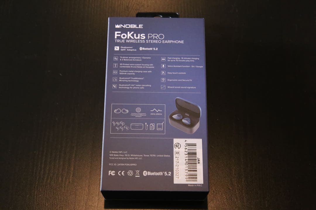 Noble FoKus PRO ワイヤレスイヤホン