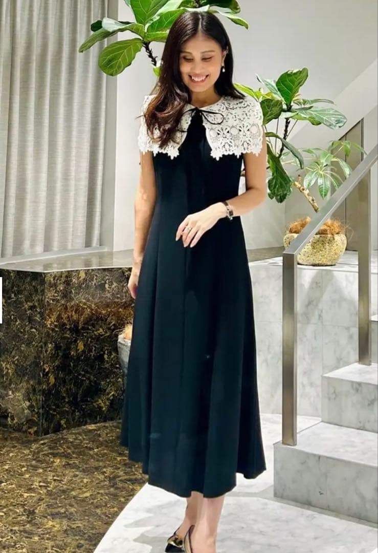 新品　グレースコンチネンタル　刺繍カラー付ドレス　定価59400円