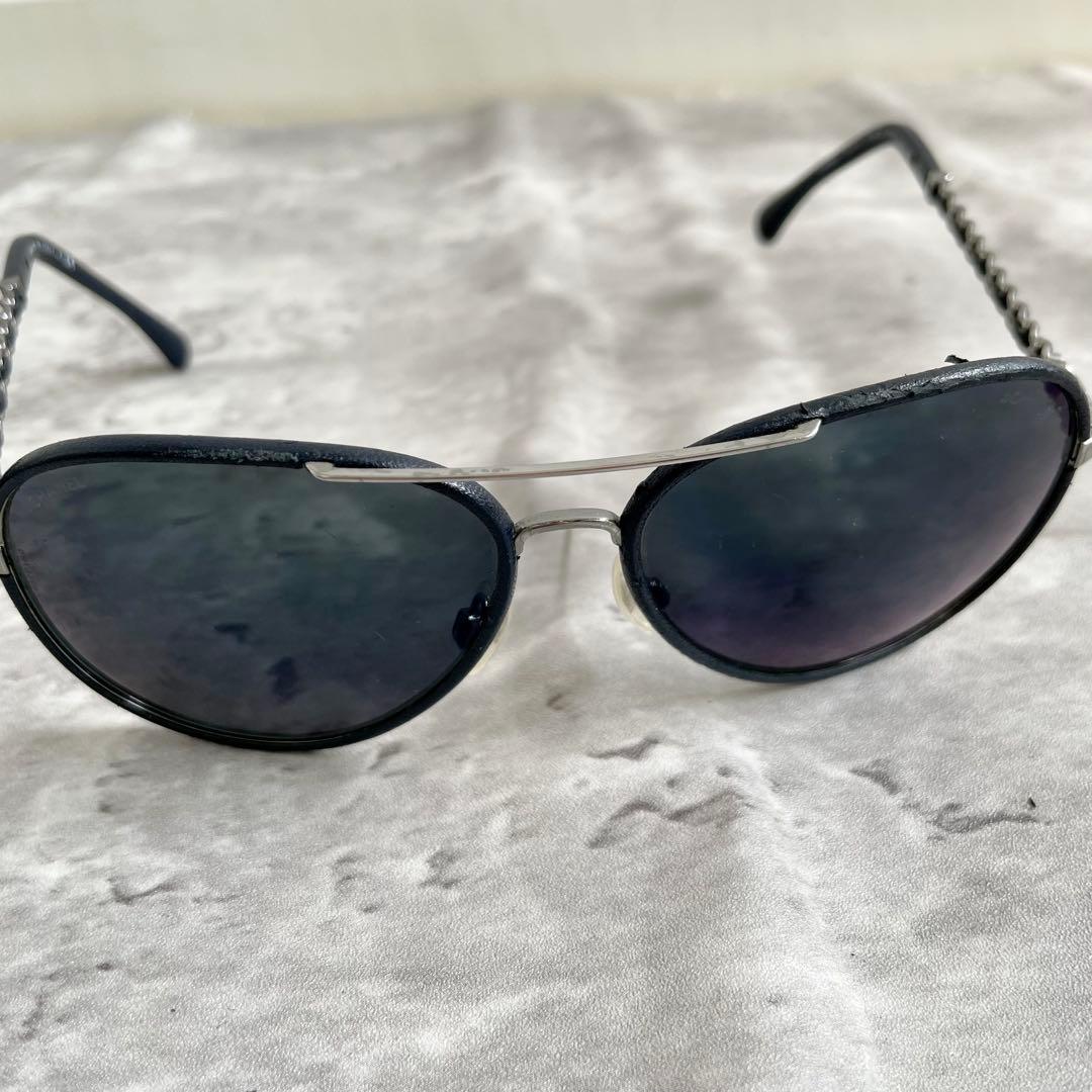 CHANEL ディアドロップ サングラス チェーン ココマーク 4219-Q