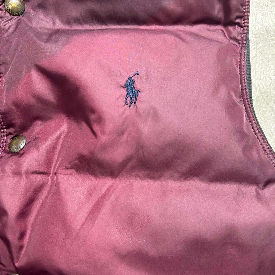 ポロバイラルフローレン　リバーシブル ダウンベスト　ブラック　L