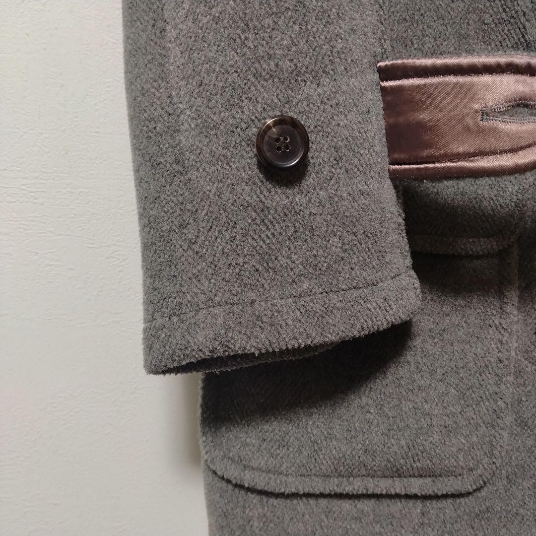 モンゴメリー × ビームス ダッフルコート ウール100% ヘリンボーン グレー