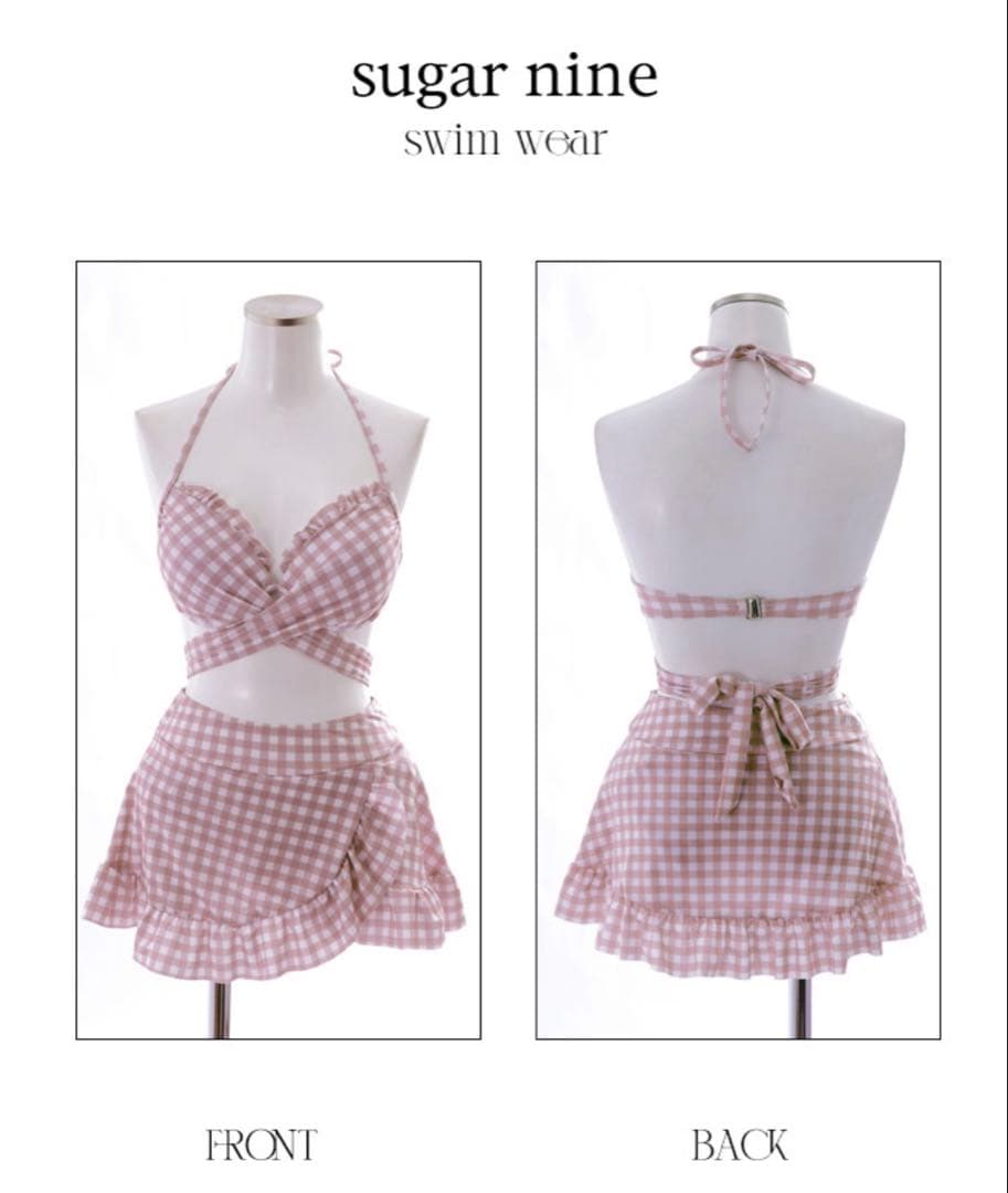 ROUGE セパレート水着 ピンク・チェック柄