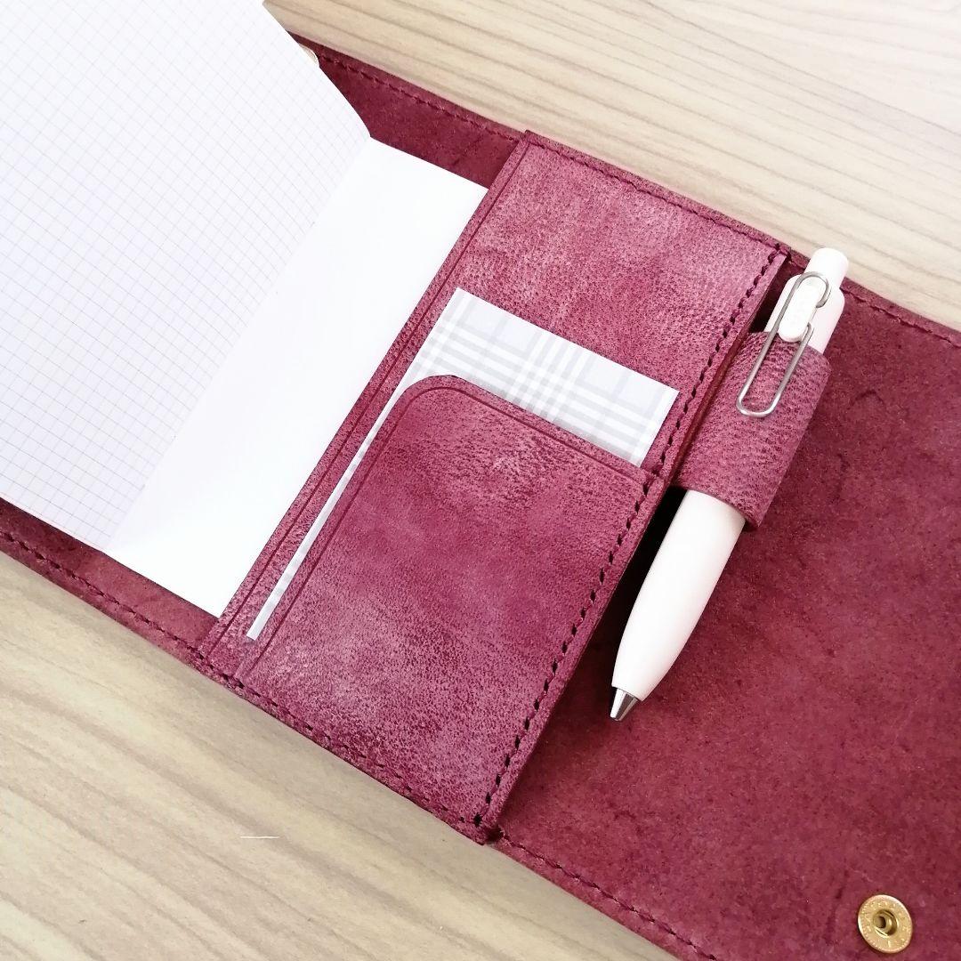 ミニ6 システム手帳 ワインレッド
