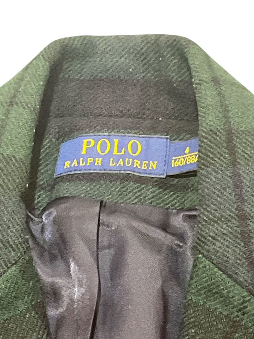 POLOラルフローレン タータンチェック柄 ウールジャケット 160 カシミヤ混
