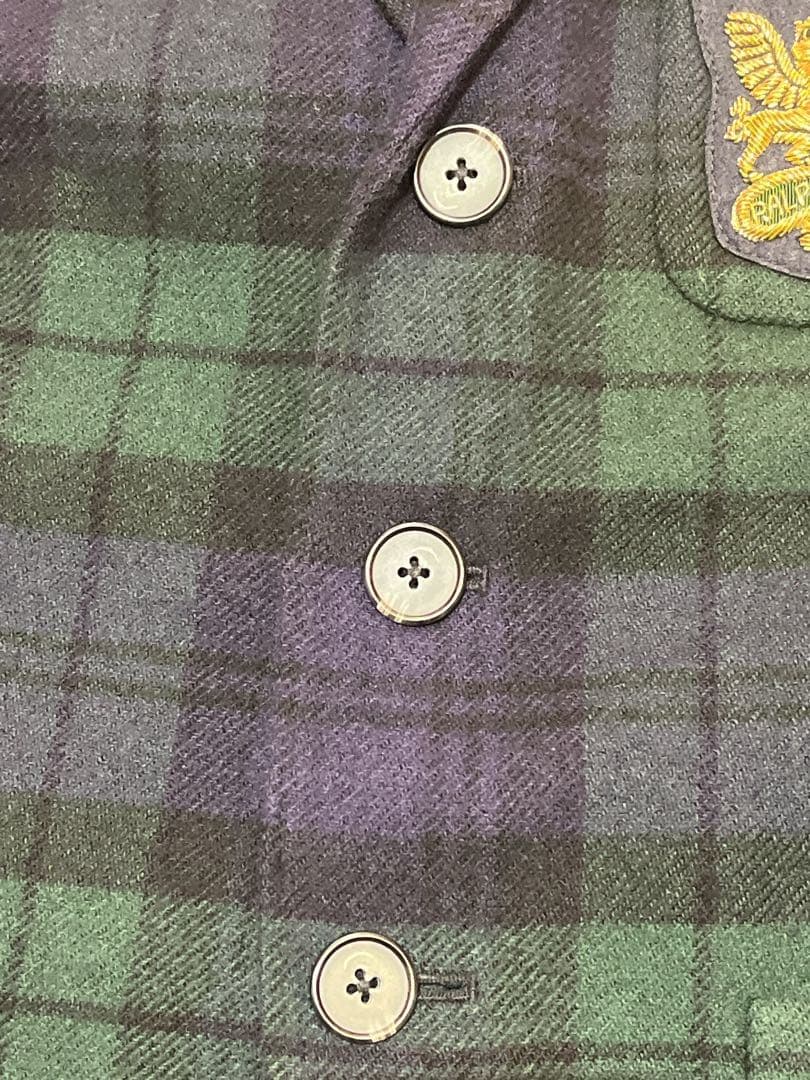 POLOラルフローレン タータンチェック柄 ウールジャケット 160 カシミヤ混