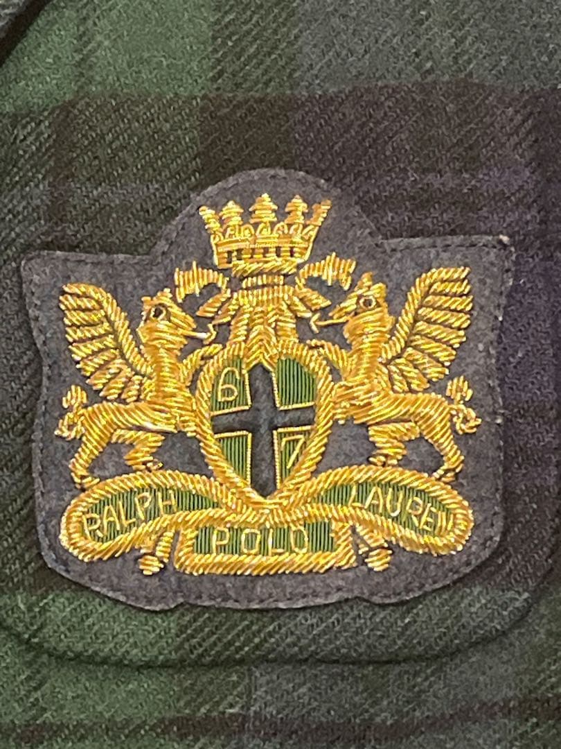 POLOラルフローレン タータンチェック柄 ウールジャケット 160 カシミヤ混