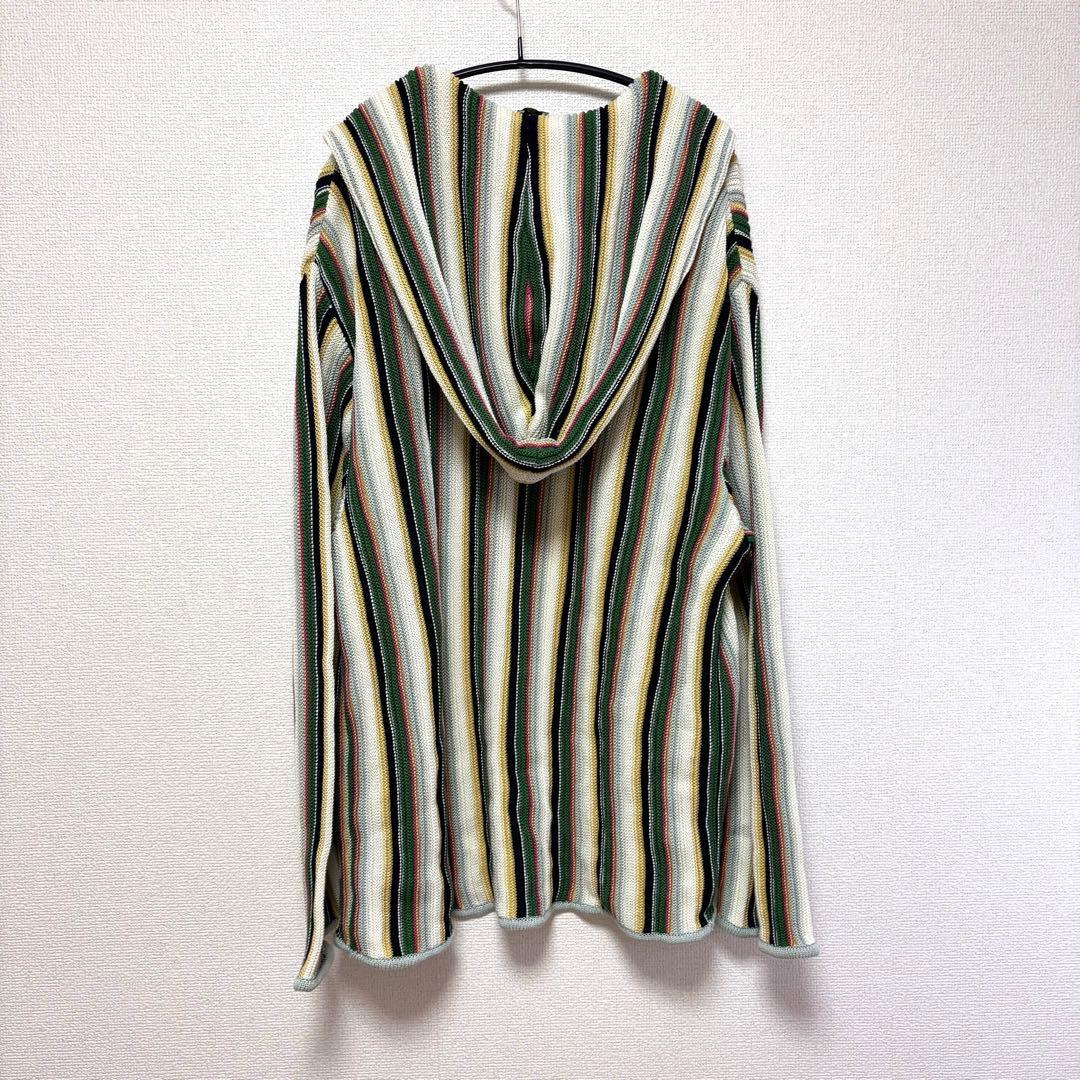 6(ROKU)◆COTTON MULTI STRIPE HOODIE