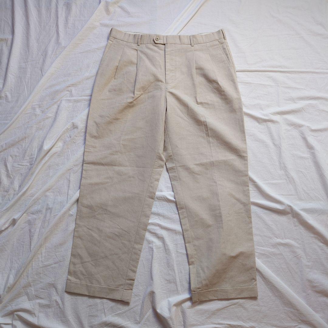 【90～00s】perry ellis コットンリネンパンツ 古着 ワイド