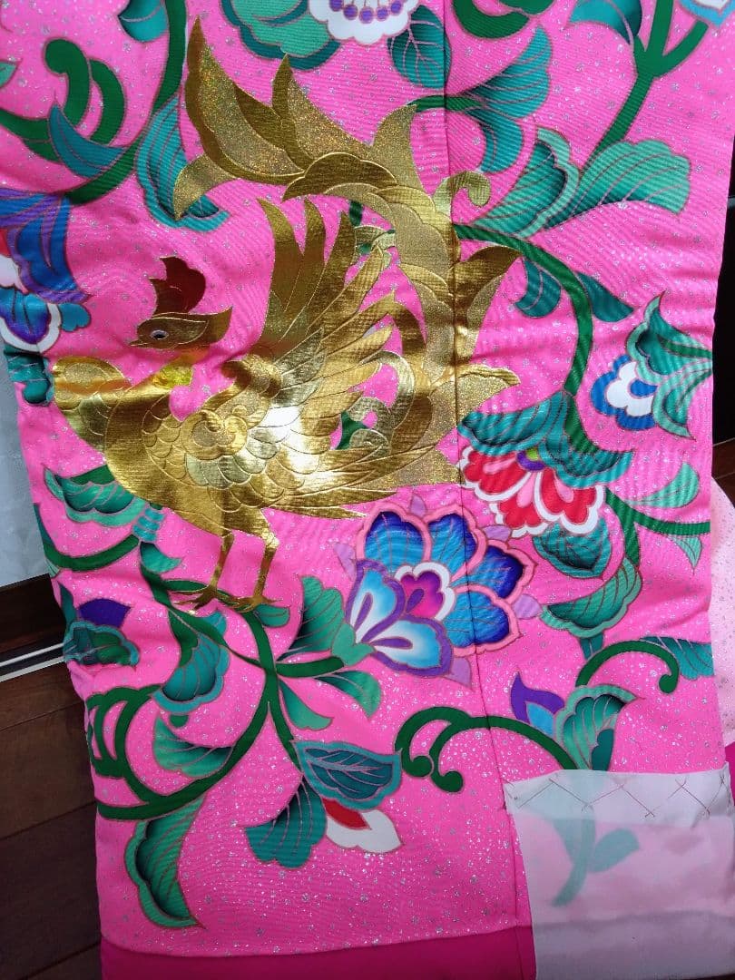 しろさま専用 最高級友禅色打掛 (ピンク) 作家秋山章