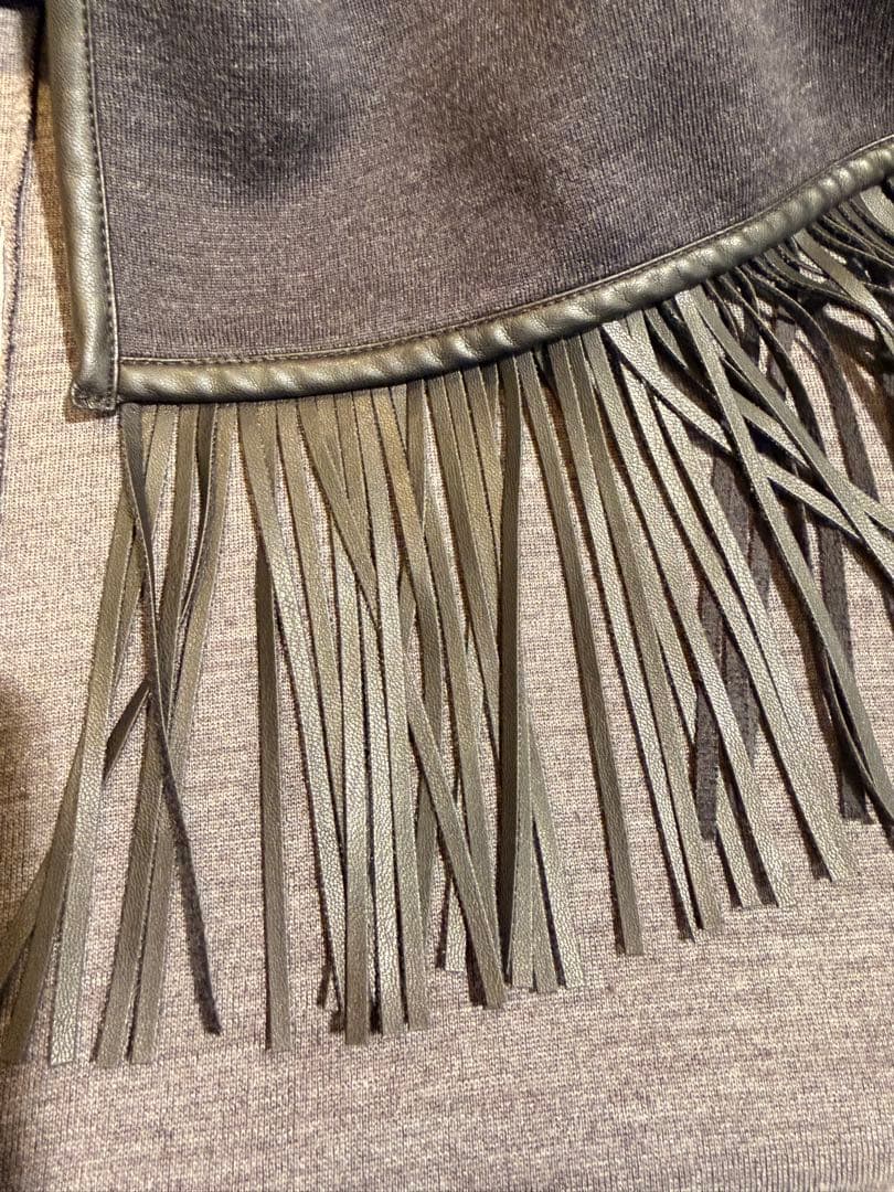 SEMICOUTURE フリンジ付きポンチョケープコート ほぼ未使用